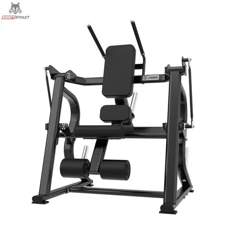 Titanium Strength Black Series Abdominal Crunch in Frontansicht mit Rückenpolster, Griffen und Fußrollen
