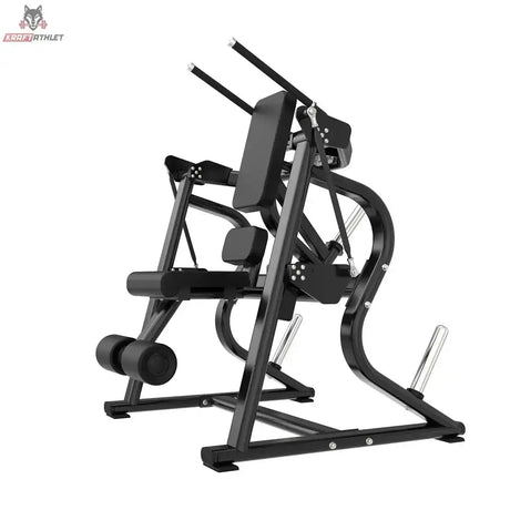 Titanium Strength Black Series Abdominal Crunch in Schrägansicht von vorn mit Hebelarm und Scheibenhaltern