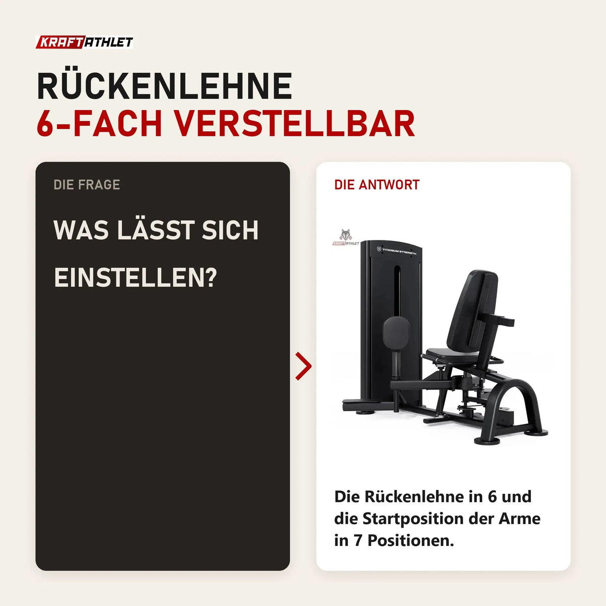 Frage und Antwort zu Titanium Strength Black Series Abduktorenmaschine: Was lässt sich einstellen?