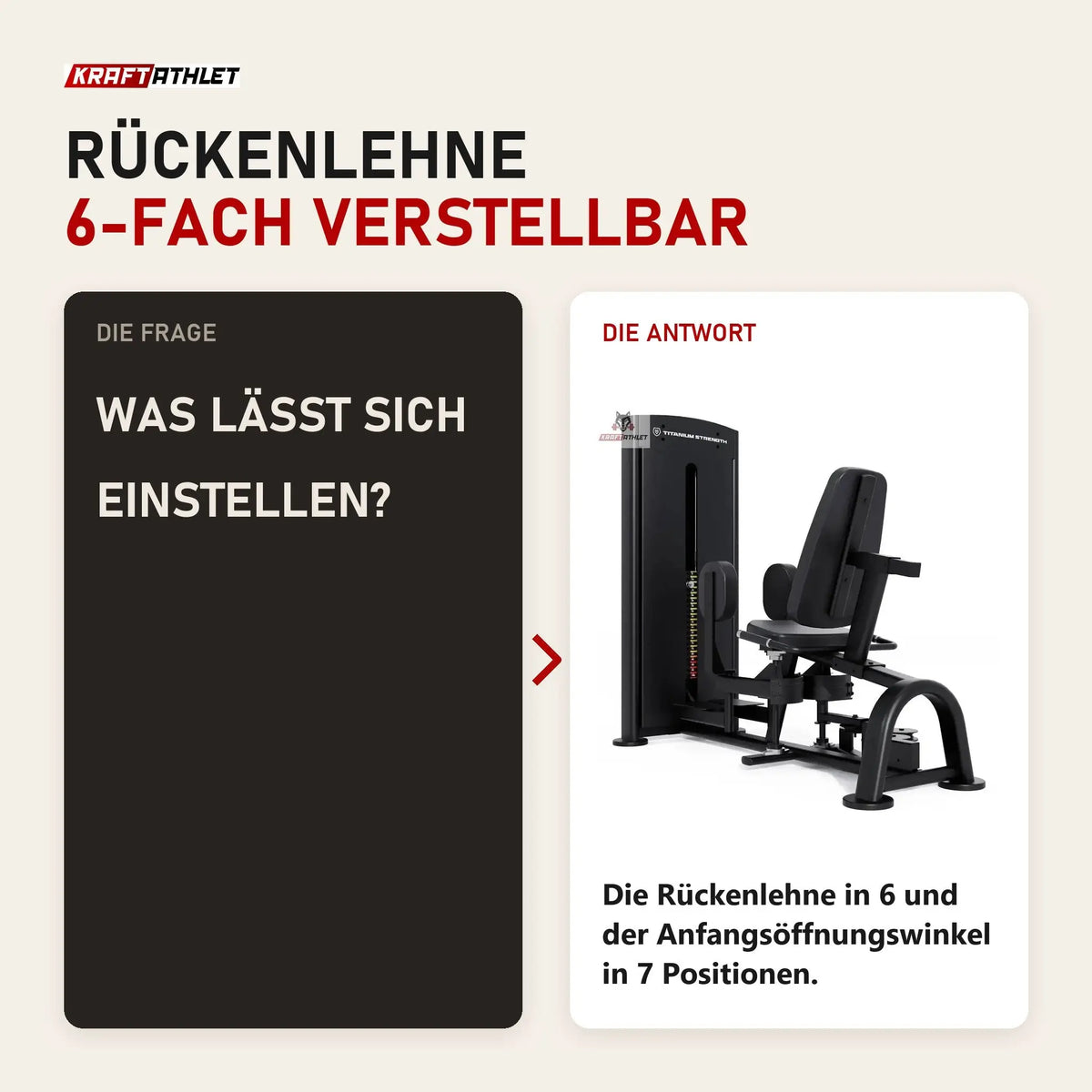 Frage und Antwort zu Titanium Strength Black Series Adduktorenmaschine: Was lässt sich einstellen?
