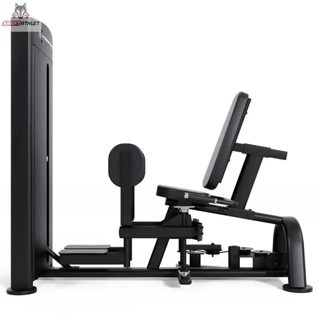 Titanium Strength Black Series Adduktorenmaschine – Seitenansicht mit Rückenlehne, Sitz und Gewichtsturm