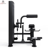 Titanium Strength Black Series Bauch & Unterer Rücken – Profilansicht mit Polstern, Hebelarm und Rahmen