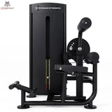 Titanium Strength Black Series Bauch & Unterer Rücken – Seitenansicht mit Schwenkarm, Sitz und Gewichtsturm