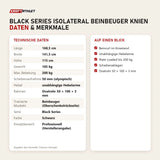 Technische Daten und Merkmale von Titanium Strength Black Series IsoLateral Beinbeuger Knien als Tabelle