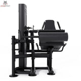 Titanium Strength Black Series Beinbeuger sitzend – Ansicht von hinten auf Sitz, Rückenlehne und Rahmen
