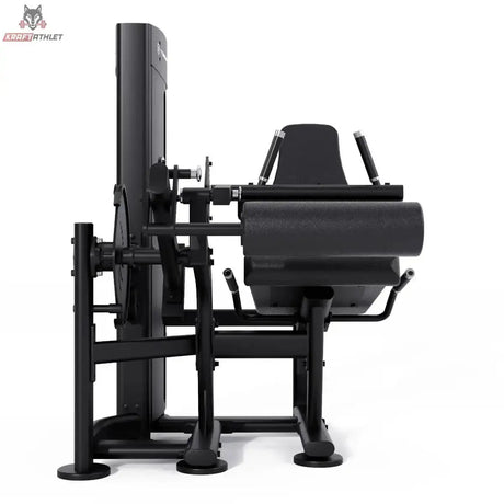 Titanium Strength Black Series Beinbeuger sitzend – Ansicht von hinten auf Sitz, Rückenlehne und Rahmen