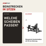 Frage und Antwort zu Titanium Strength Black Series IsoLateral Beinstrecker: Welche Scheiben passen?