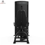 Titanium Strength Black Series Dual Abduktor/Adduktor: Ansicht von hinten auf den Gewichtsturm, in Schwarz