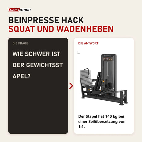 Frage und Antwort zu Titanium Strength Black Series Dual-Beinpresse / Hack Squat V2: Wie schwer ist der Gewichtsstapel?