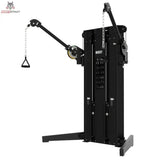 Titanium Strength Black Series Dual Cable Cross, Seitenansicht mit Gewichtsturm und Seilrolle