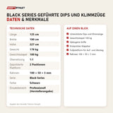 Technische Daten und Merkmale von Titanium Strength Black Series Geführte Dips und Klimmzüge als Tabelle