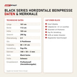 Technische Daten und Merkmale von Titanium Strength Black Series Horizontale Beinpresse als Tabelle