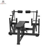 Titanium Strength Black Series IsoLateral Beinbeuger Liegend in Frontansicht auf Liegefläche und zwei Hebelarme