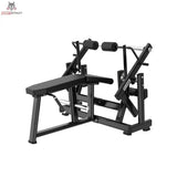 Titanium Strength Black Series IsoLateral Beinbeuger Liegend in Schrägansicht mit Liegepolster und Beinrollen