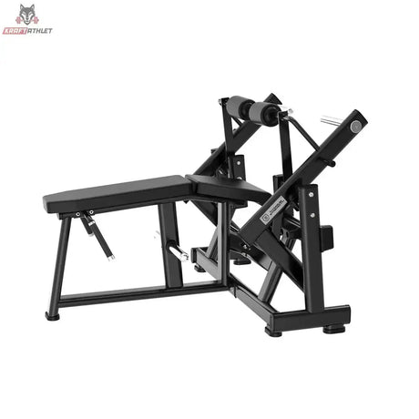 Titanium Strength Black Series IsoLateral Beinbeuger Liegend in Seitenansicht mit Hebelarm und Scheibenaufnahme