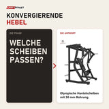 Frage und Antwort zu Titanium Strength Black Series IsoLateral Bench Press Brustpresse: Welche Scheiben passen?