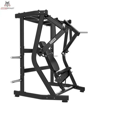 Titanium Strength Black Series IsoLateral Bench Press Brustpresse in Schrägansicht von links mit Bank