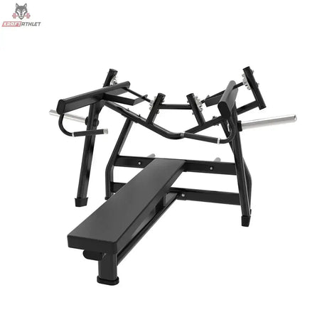 Titanium Strength Black Series IsoLateral Brustpresse Horizontal – Frontansicht von oben mit Griffen und Bank