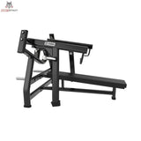 Titanium Strength Black Series IsoLateral Brustpresse Horizontal – Seitenansicht von links auf Rahmen und Bank