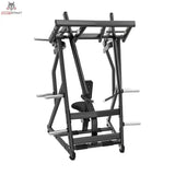 Titanium Strength Black Series IsoLateral D.Y. Row Rudermaschine in Frontansicht mit Scheibenhaltern