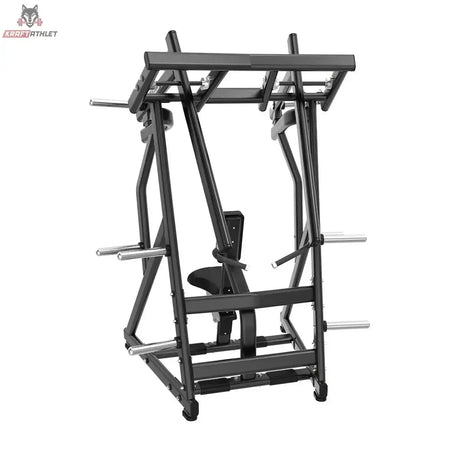 Titanium Strength Black Series IsoLateral D.Y. Row Rudermaschine in Frontansicht mit Scheibenhaltern