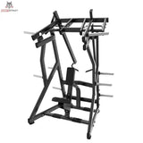 Titanium Strength Black Series IsoLateral D.Y. Row Rudermaschine in Schrägansicht mit Brustpolster und Sitz