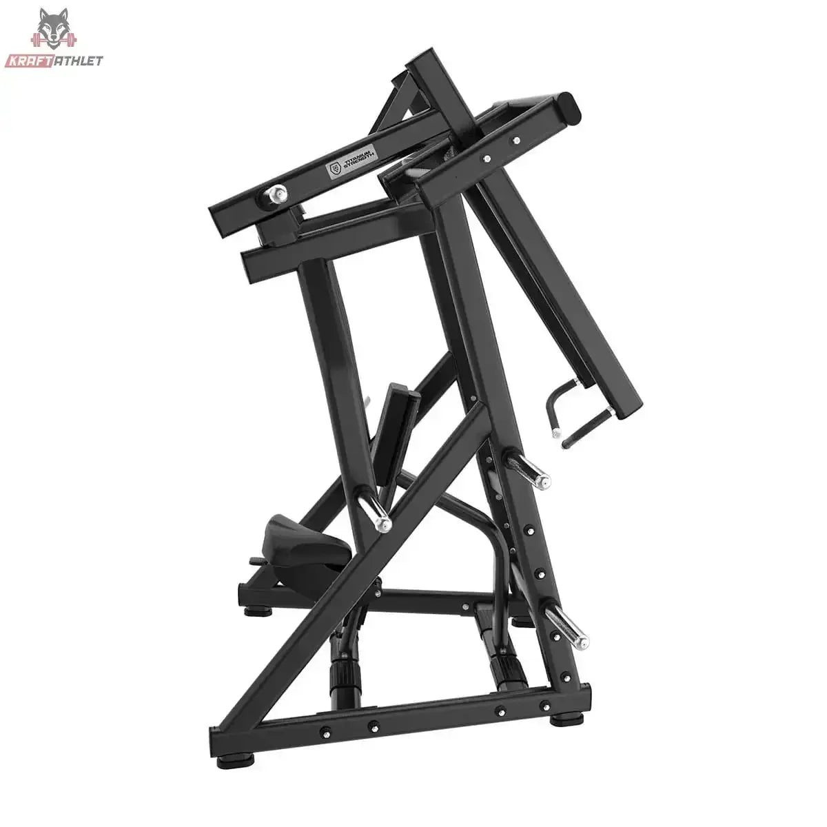 Titanium Strength Black Series IsoLateral D.Y. Row Rudermaschine in Seitenansicht mit Hebelarm