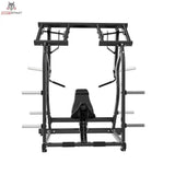 Titanium Strength Black Series IsoLateral Geneigte Schulterpresse in Frontansicht mit Rückenpolster