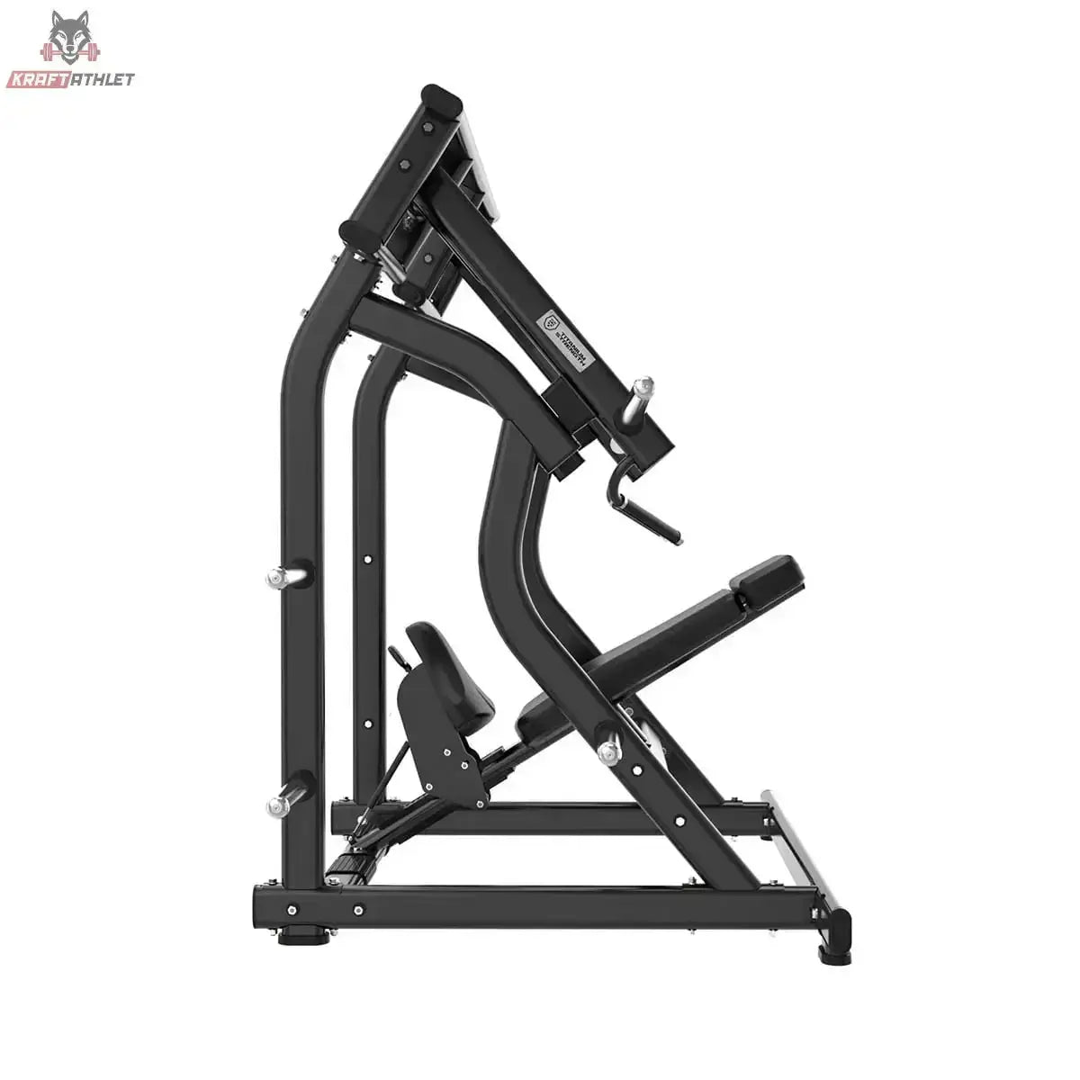 Titanium Strength Black Series IsoLateral Geneigte Schulterpresse in Seitenansicht mit Hebelarmen