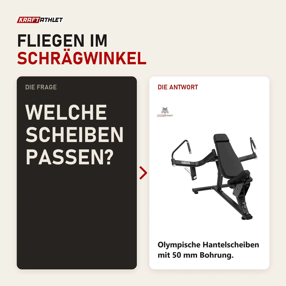Frage und Antwort zu Titanium Strength Black Series IsoLateral Incline Pec Fly Butterfly: Welche Scheiben passen?