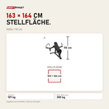 Maßbild Titanium Strength Black Series IsoLateral Incline Pec Fly Butterfly: Stellfläche 163 × 164 cm, Höhe 110 cm