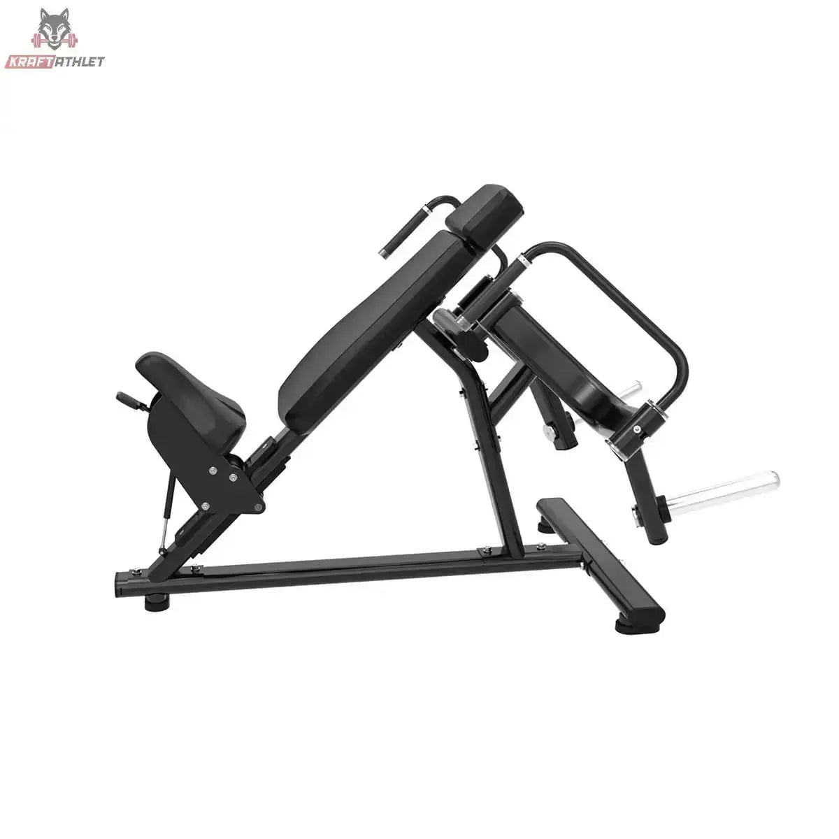 Titanium Strength Black Series IsoLateral Incline Pec Fly Butterfly – Seitenansicht mit Schrägbank und Hebeln