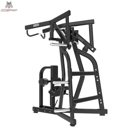 Titanium Strength Black Series IsoLateral Rowing Lat Pulldown Latzug in Schrägansicht mit Hebelarmen