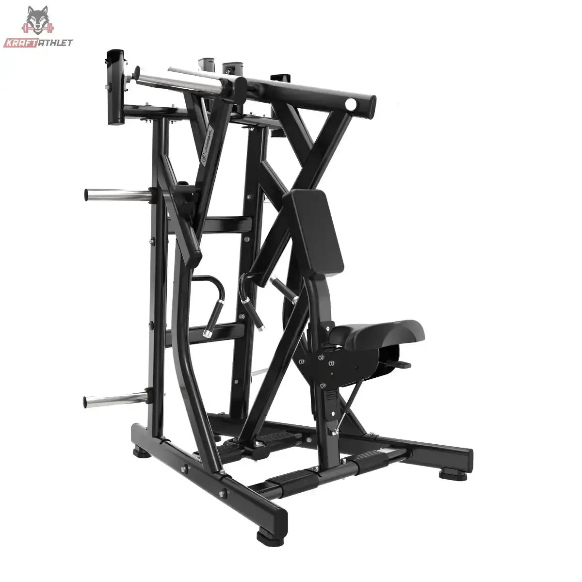Titanium Strength Black Series IsoLateral Rudern Tief in Schrägansicht von links mit Brustpolster