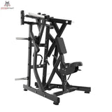 Titanium Strength Black Series IsoLateral Rudern Tief in Seitenansicht mit Sitz und Hebelarmen
