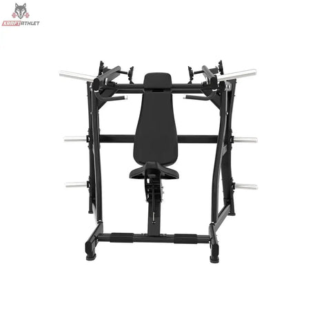 Titanium Strength Black Series IsoLateral Schulterpresse in Frontansicht mit Sitz und Griffen
