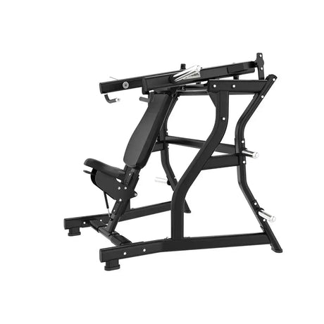 Titanium Strength Black Series IsoLateral Schulterpresse in Seitenschrägansicht mit Hebelarmen