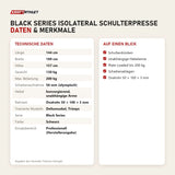 Technische Daten und Merkmale von Titanium Strength Black Series IsoLateral Schulterpresse als Tabelle