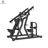 Titanium Strength Black Series IsoLateral Brustpresse und Latzug – Seitenansicht mit Kniepolster und Hebelarmen