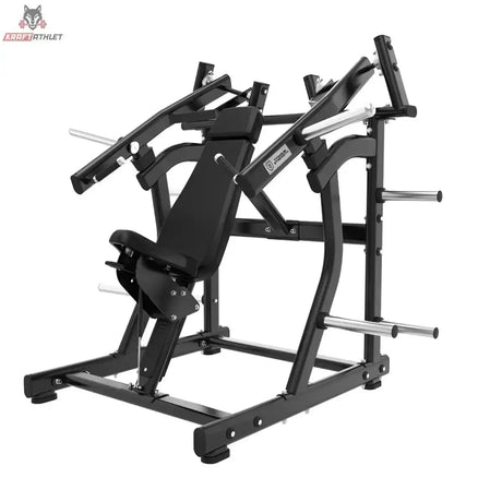 Titanium Strength Black Series IsoLateral Super Incline Chest Press in Schrägansicht von rechts mit Hebelarmen
