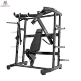 Titanium Strength Black Series IsoLateral Wide Chest Press in Schrägansicht von rechts mit Scheibenhaltern