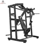 Titanium Strength Black Series IsoLateral Wide Chest Press in Schrägansicht mit breitem Rahmen und Rückenpolster