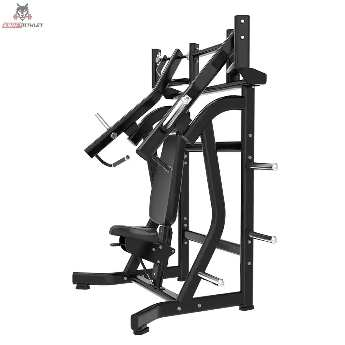 Titanium Strength Black Series IsoLaterale Schrägbank-Brustpresse Konvergent in Seitenansicht von hinten links