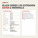 Technische Daten und Merkmale von Titanium Strength Black Series Leg Extension als Tabelle