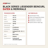Technische Daten und Merkmale von Titanium Strength Black Series Liegender Beincurl als Tabelle