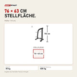 Maßbild Titanium Strength Black Series Hantelscheibenhalterung BS-WPT: Stellfläche 76 × 63 cm, Höhe 114 cm