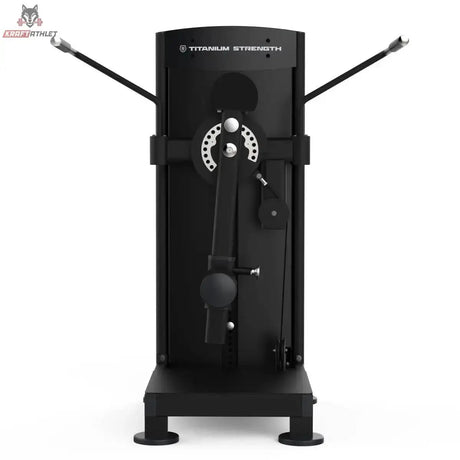 Titanium Strength Black Series Multi Hip: Vorderansicht mit Verstellscheibe am Drehpunkt, in Schwarz
