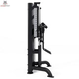Titanium Strength Black Series Selectorisierte Multiflight – Seitenansicht mit Seilzugarm und Gewichtsturm