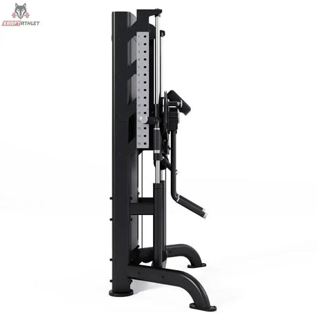 Titanium Strength Black Series Selectorisierte Multiflight – Seitenansicht mit Seilzugarm und Gewichtsturm