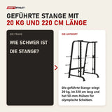 Frage und Antwort zu Titanium Strength Black Series Multipower Smith-Maschine: Wie schwer ist die Stange?